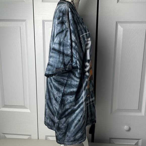 Naruto Shippuden Ichiraku Ramen Shop Tie Dye Graphic Tee Gray Black Large - Picture 4 of 6